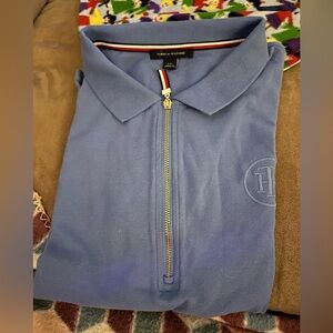 Tommy Hilfiger NWOT Half-Zip Monogram Polo
